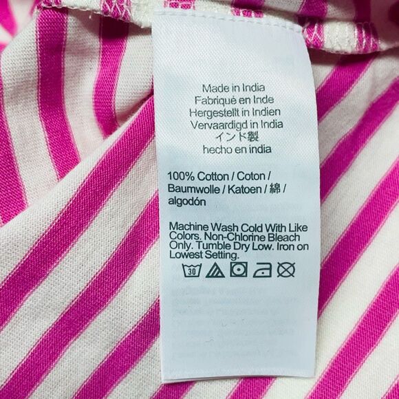 J Crew Pink and White Striped Sleep Shirt N0423 - Picture 6 of 7